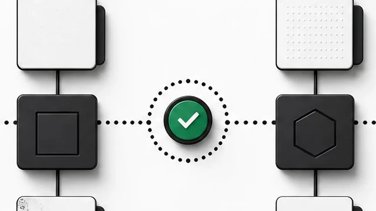 The green checked join at the centre of the Google account matrix.